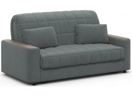 Диван Moon Family №018 120х200 НПБ серый велюр 74-4 /дуб галиано