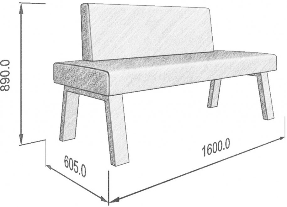 Кухонный диван Alto 160 velutto 29