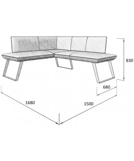 Диван Cosmo 140-158 L левый