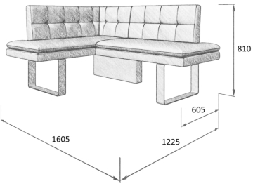 Диван Magic 120-158 L левый