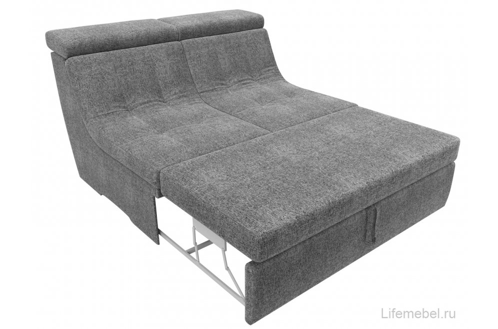 Модульный диван Эверест Люкс рогожка серая