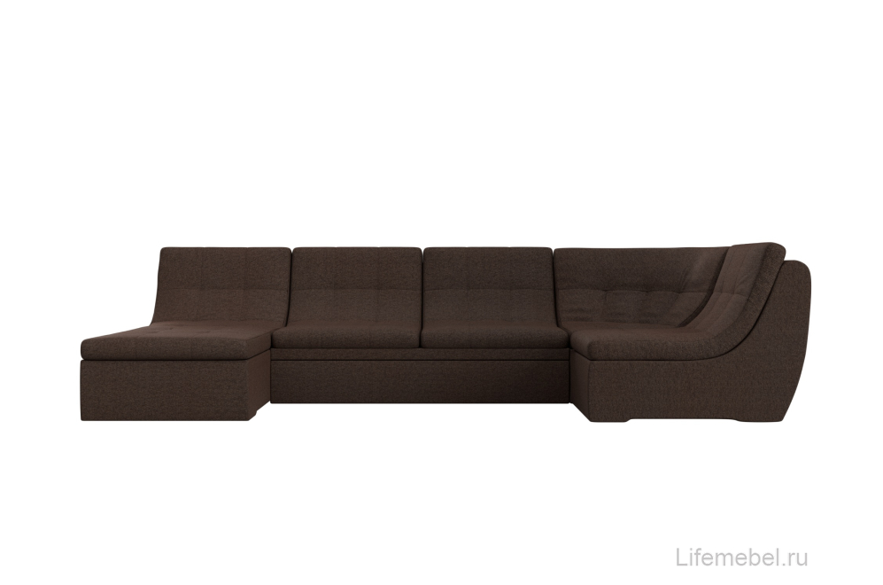 Диван модульный Эверест коричневая рогожка