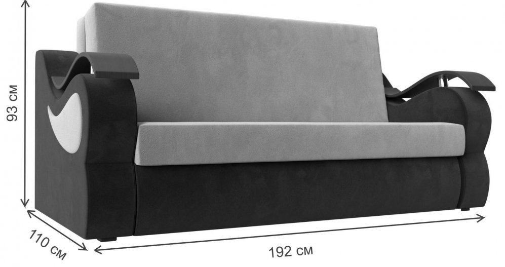 Диван Меркурий 160 зеленый / бежевый микровельвет