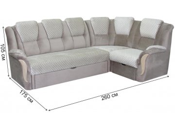 Угловой диван Маэстро 2 вариант 3 бежевый