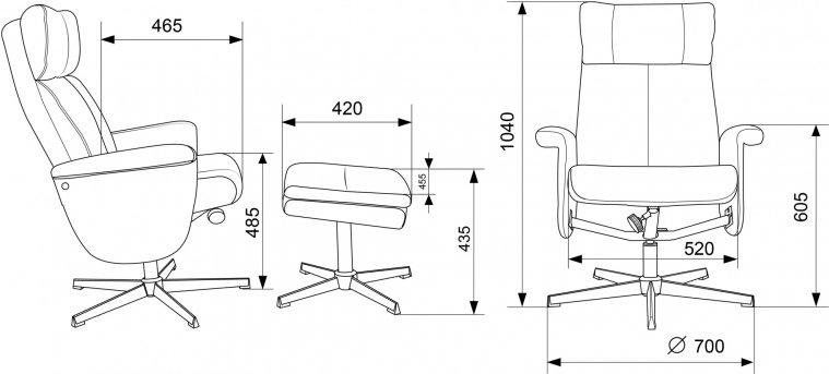 Кресло Baron ткань бежевый