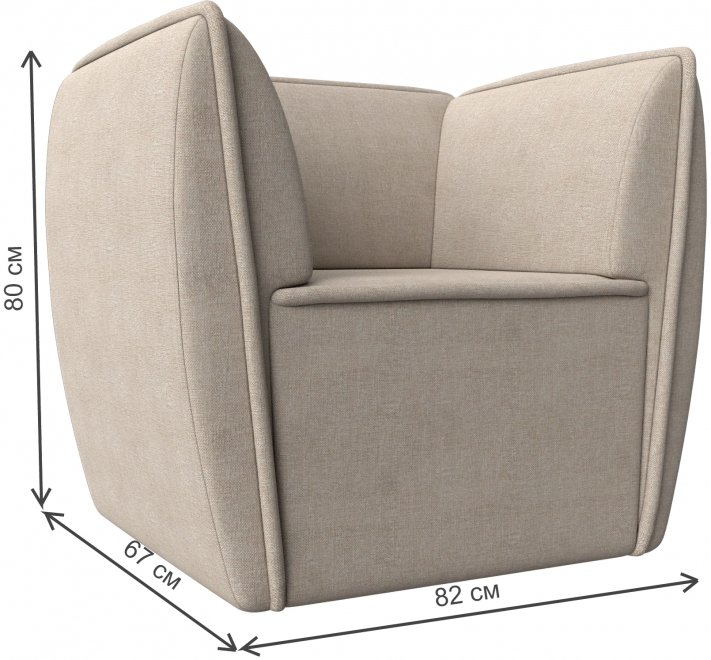 Кресло Бергамо бежевая рогожка