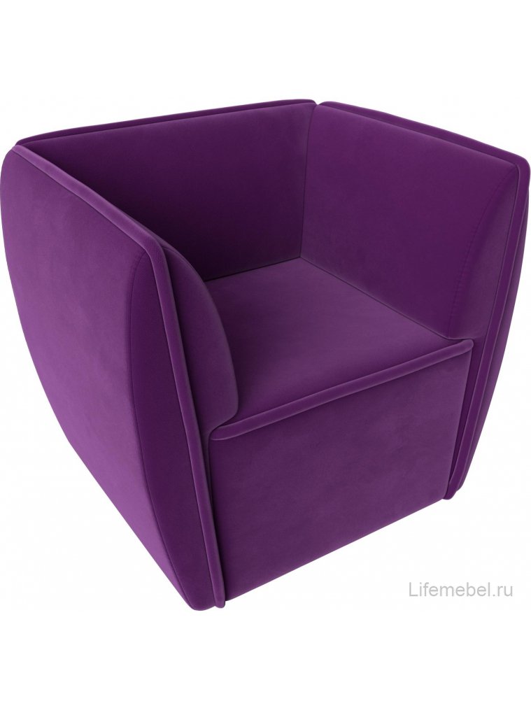 Кресло Бергамо фиолетовый микровельвет