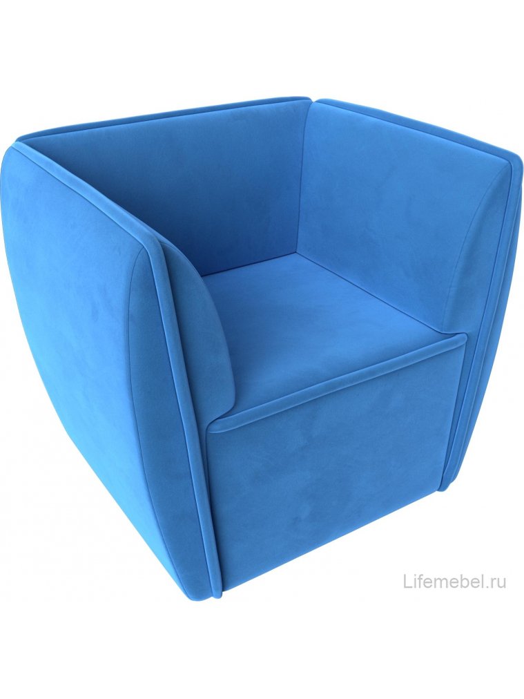 Кресло Бергамо голубой велюр