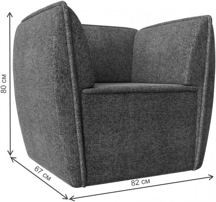 Кресло Бергамо серая рогожка