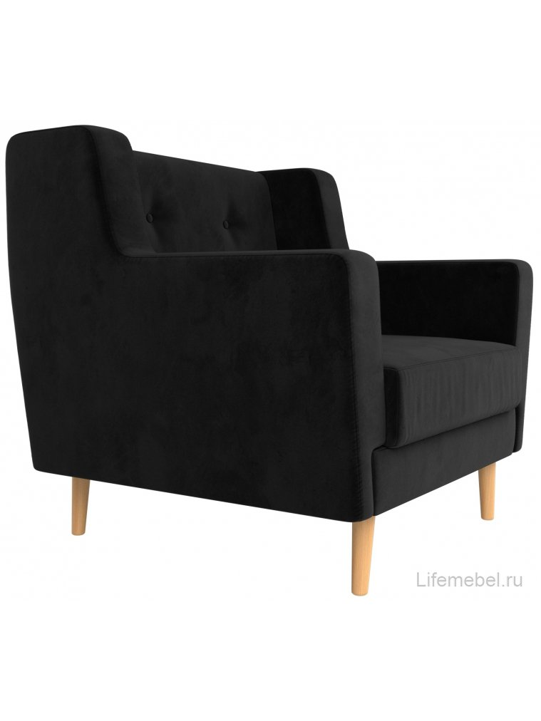 Кресло Брайтон черный велюр
