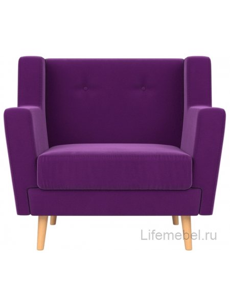 Кресло Брайтон фиолетовый микровельвет