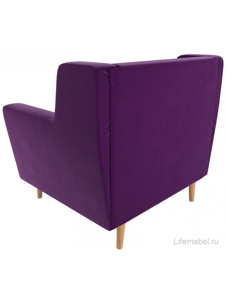 Кресло Брайтон фиолетовый микровельвет