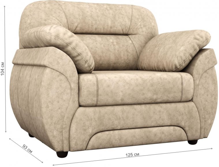 Кресло Бруклин велюр бежевый