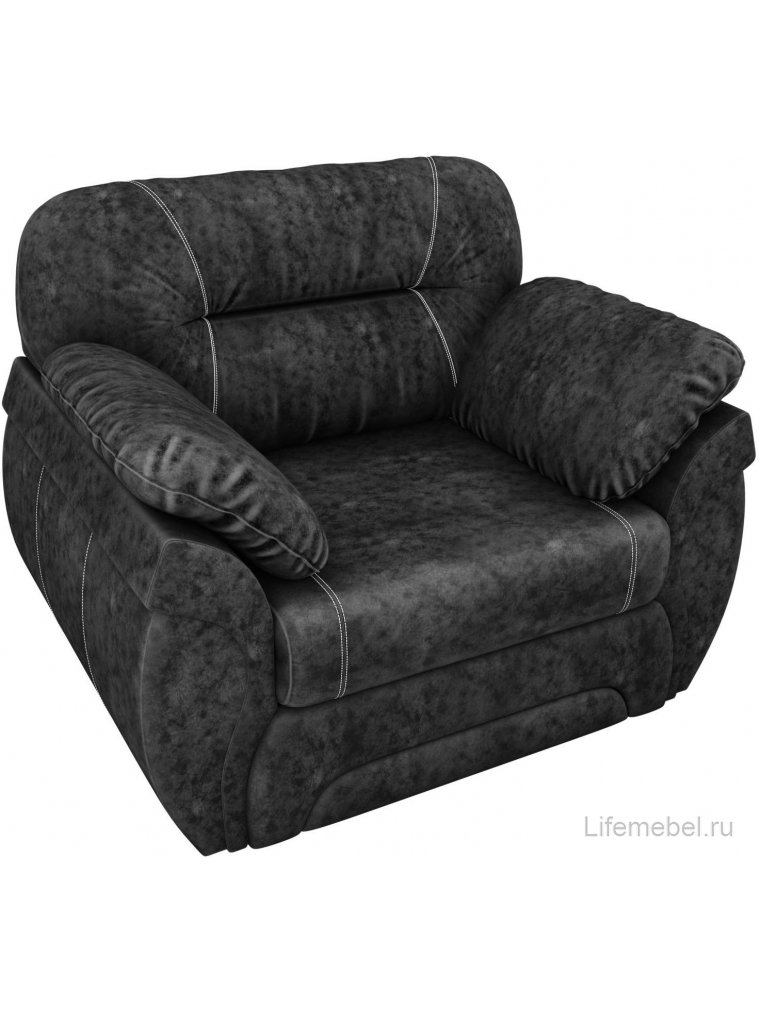 Кресло Бруклин велюр черный