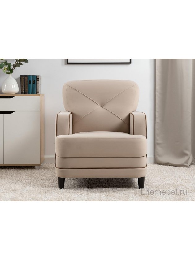 Кресло Черри Н ТК 284 irida 02 / эвита шоколад бежево-коричневый 72