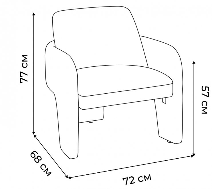 Кресло Cube Ote Sea-500 бронзовый