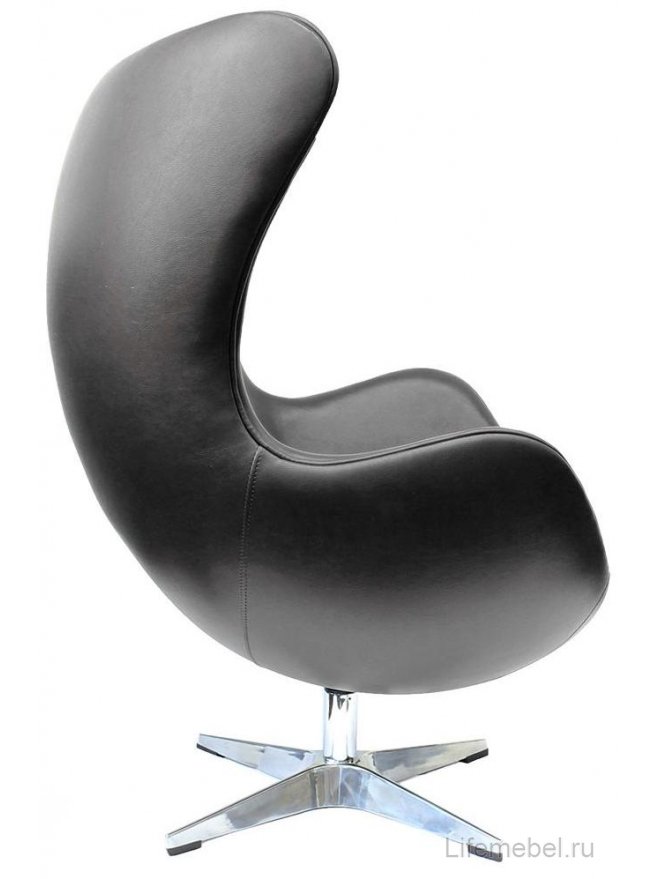 Кресло Egg chair экокожа чёрное
