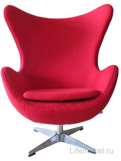 Кресло Egg chair кашемир красное