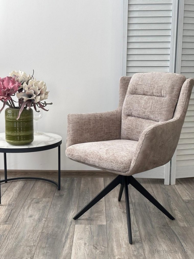 Кресло Garland 360 поворотное haga-30 бежевый / gino-101 бежевый / черный