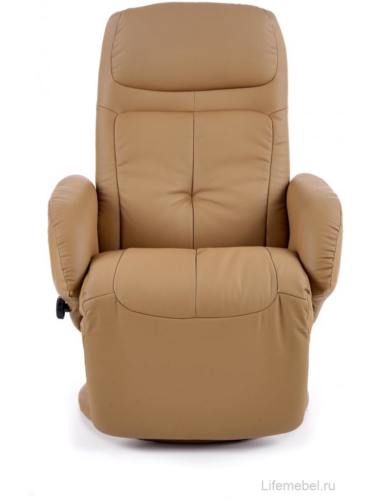 Кресло Optima раскладное бежевая экокожа