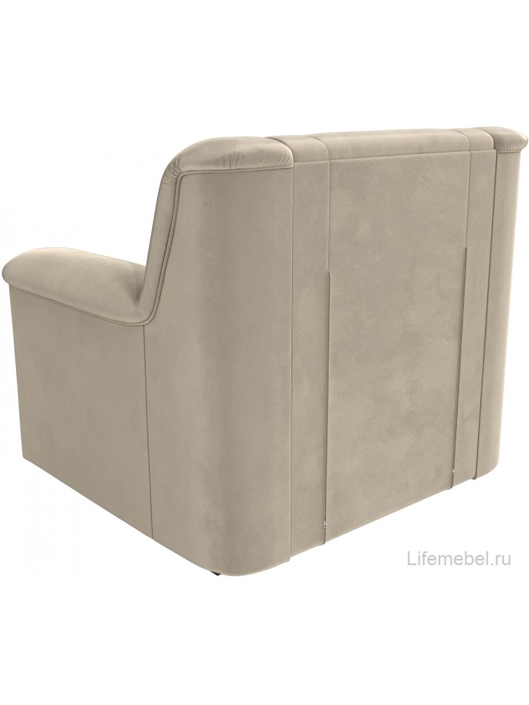 Кресло Карелия бежевый микровельвет