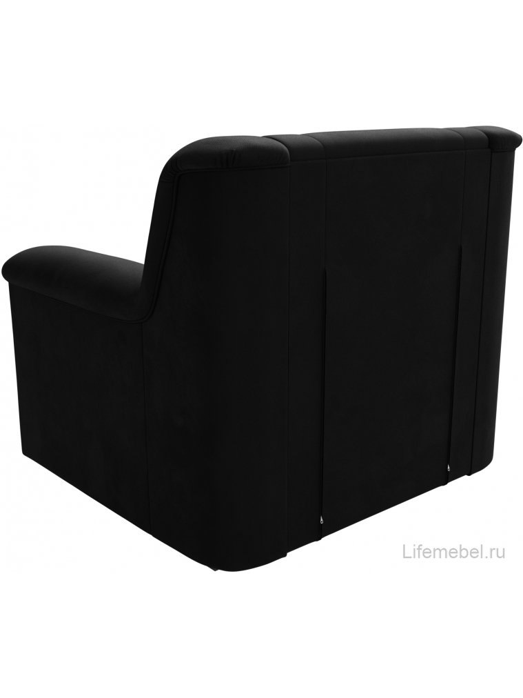 Кресло Карелия черный микровельвет