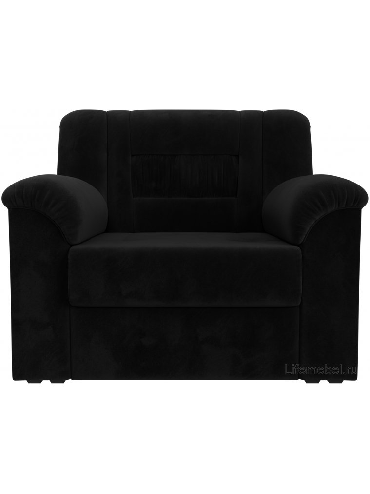 Кресло Карелия черный велюр