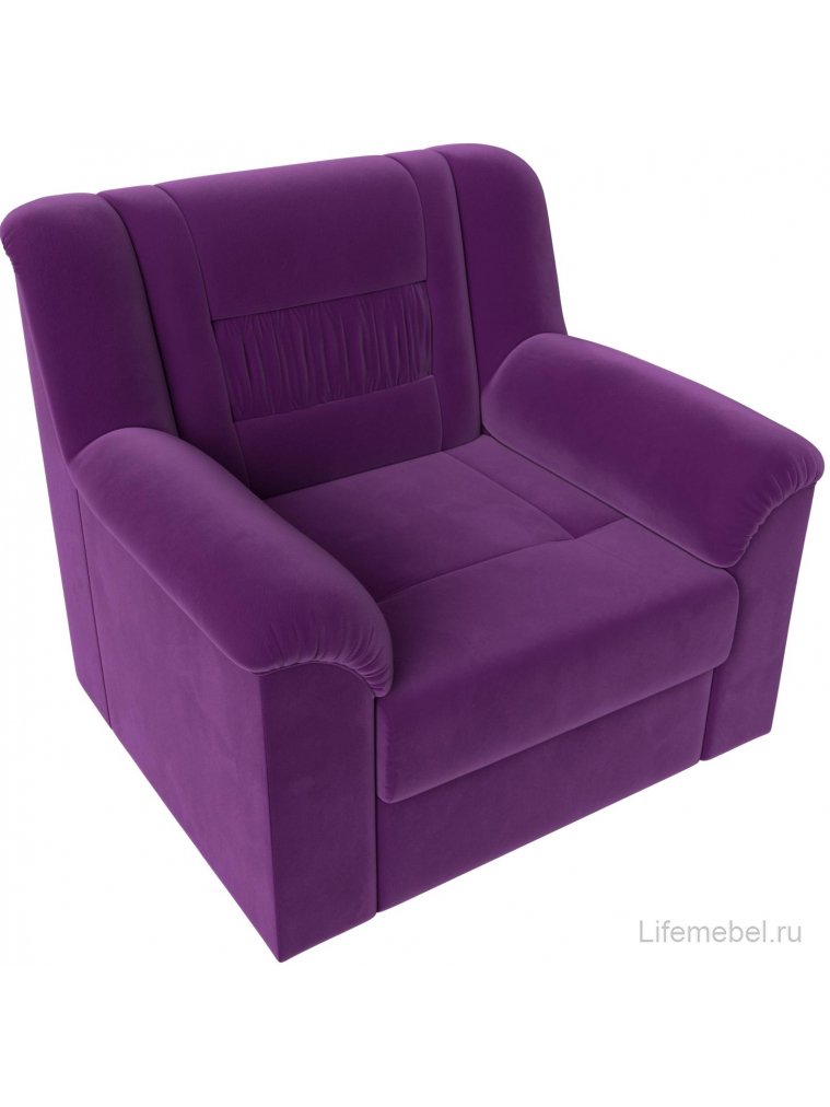 Кресло Карелия фиолетовый микровельвет