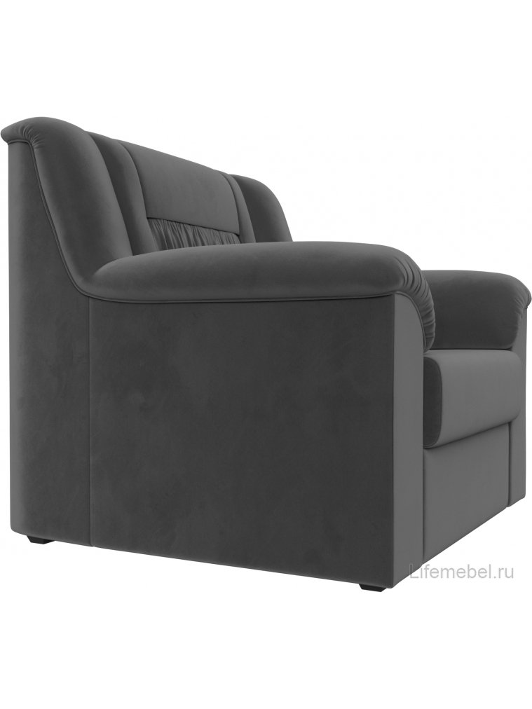 Кресло Карелия серый велюр