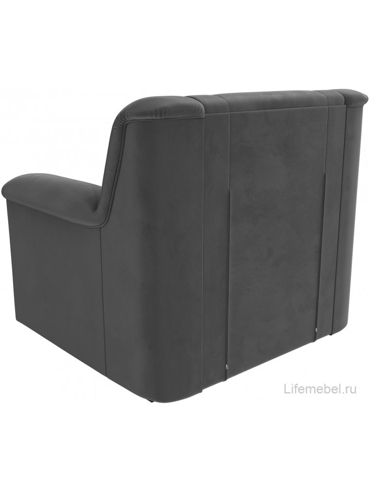 Кресло Карелия серый велюр