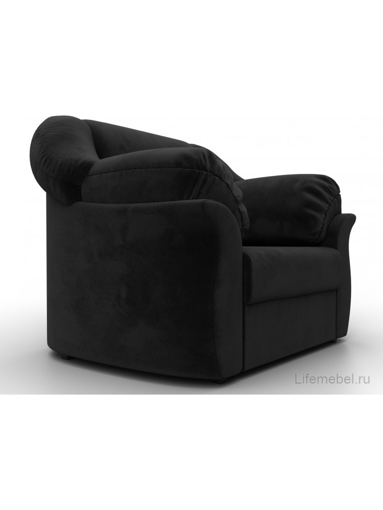 Кресло Эллада велюр черный