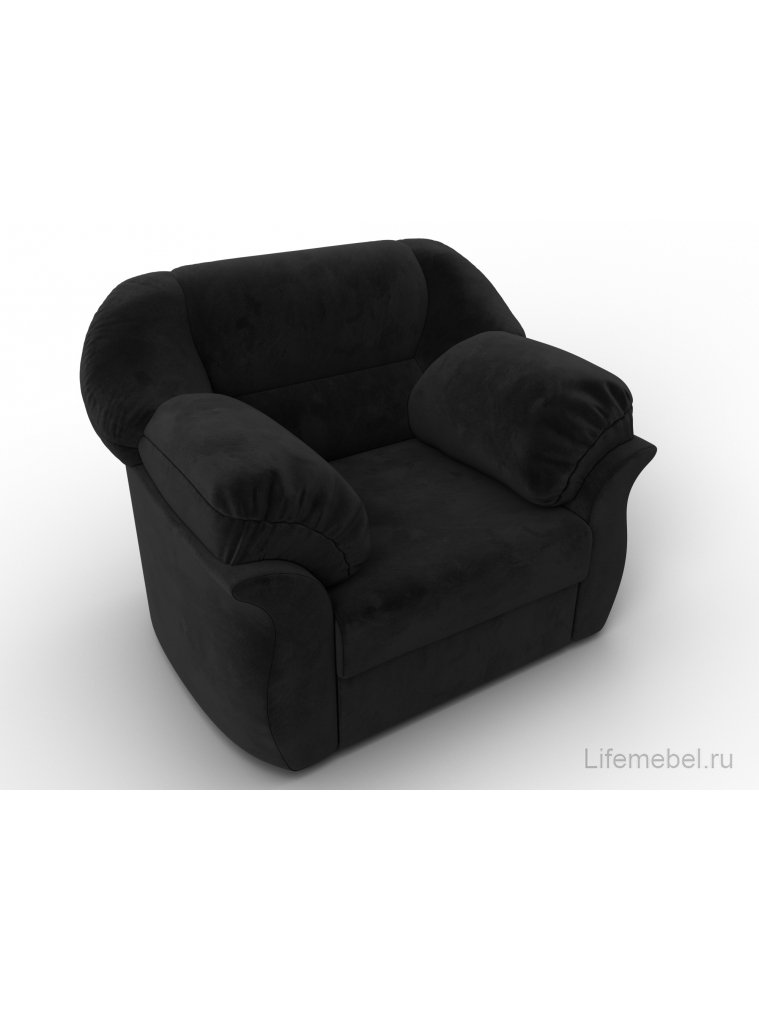 Кресло Эллада велюр черный