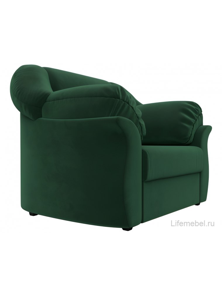 Кресло Карнелла зеленый велюр