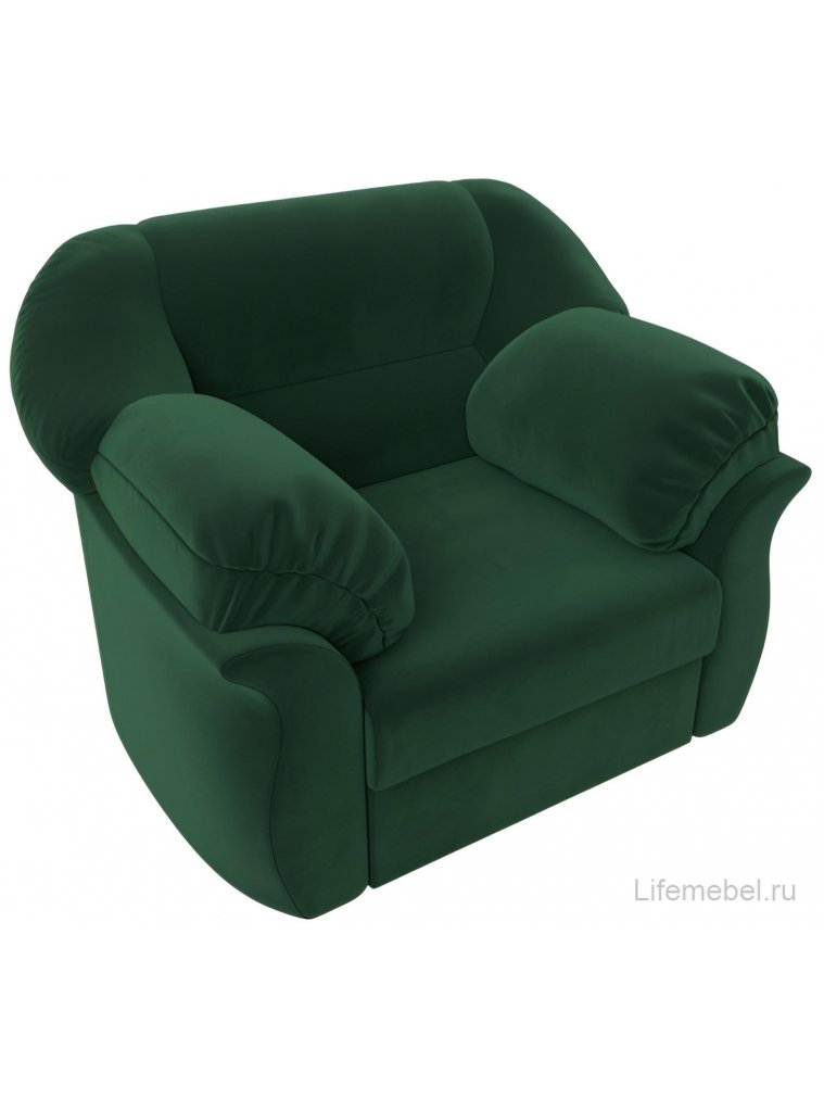 Кресло Карнелла зеленый велюр
