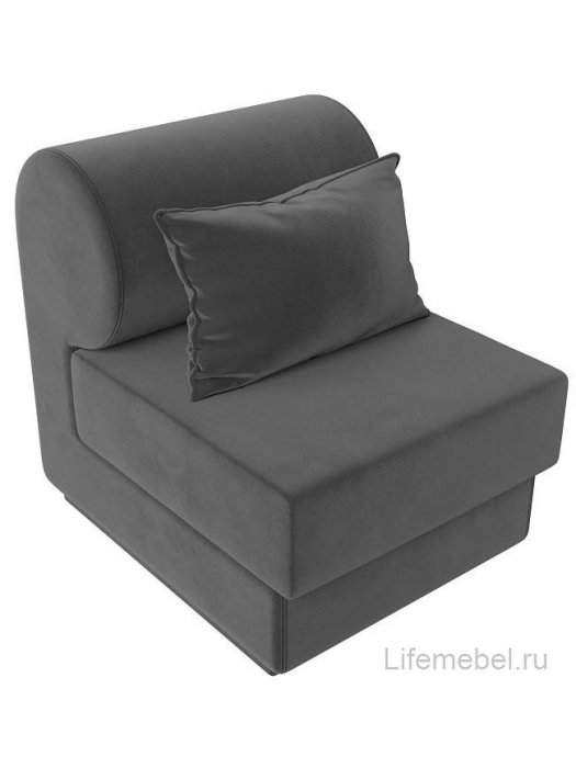 Кресло Кипр серый велюр