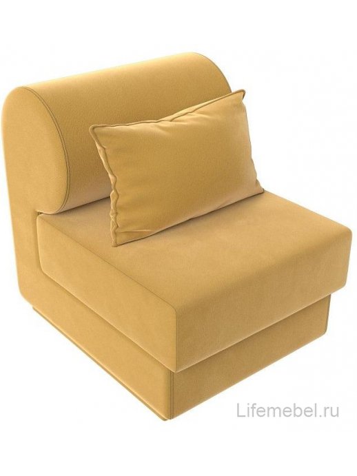 Кресло Кипр желтый микровельвет