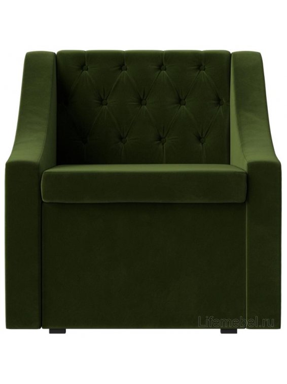 Кресло Мерлин микровельвет зеленый