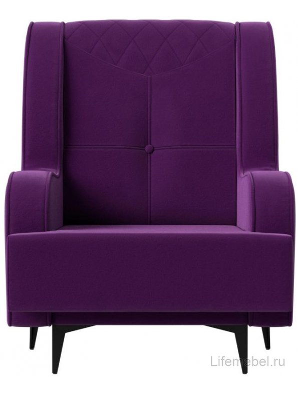 Кресло Неаполь фиолетовый микровельвет