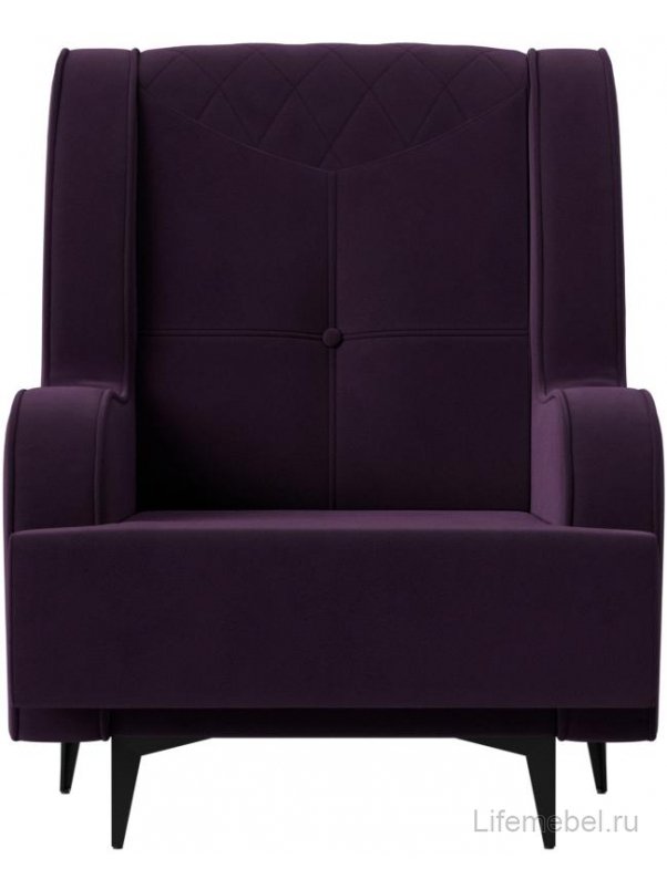 Кресло Неаполь фиолетовый велюр