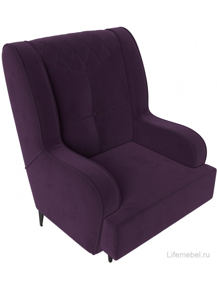Кресло Неаполь фиолетовый велюр