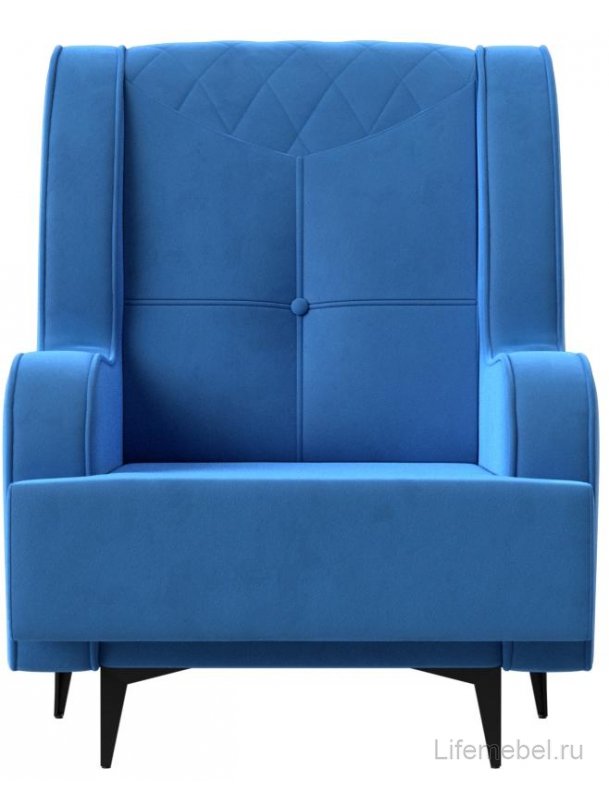 Кресло Неаполь голубой велюр