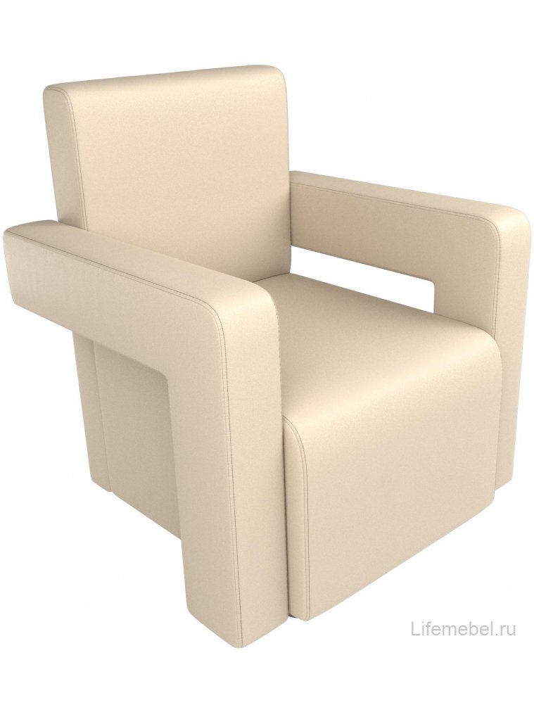 Кресло Рамос бежевая экокожа
