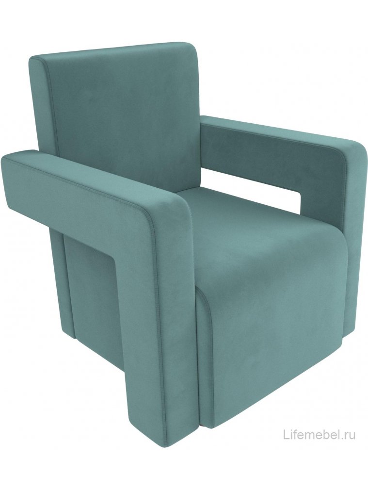 Кресло Рамос бирюзовый велюр