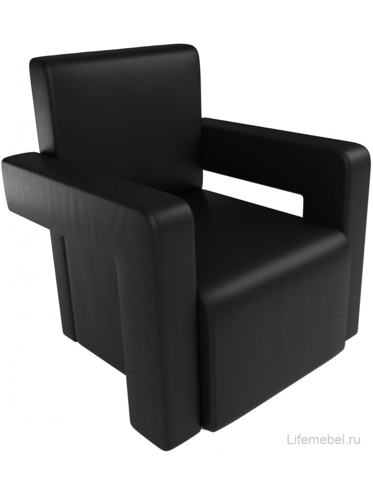 Кресло Рамос черная экокожа