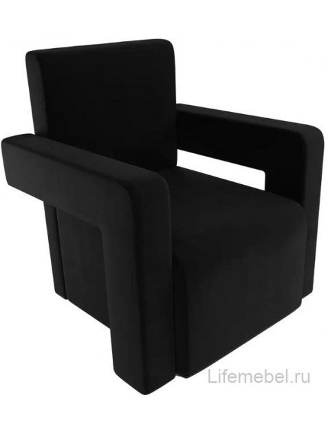 Кресло Рамос черный микровельвет