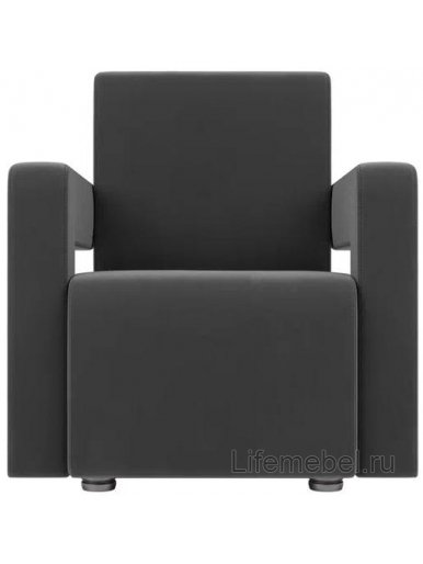 Кресло Рамос серый велюр