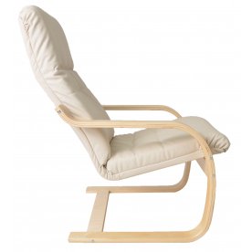 Кресло Сайма (экокожа) березовый шпон / шоколад