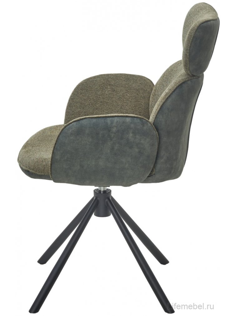 Кресло Vardy 360 поворотное brego-77 зеленый / 7525-156 зеленый велюр / черный
