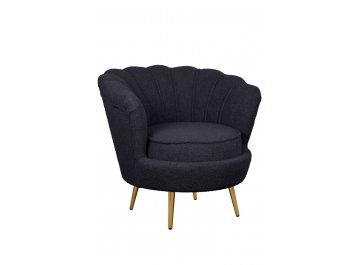 Низкое кресло Pearl Black Boucle