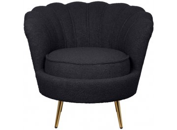 Низкое кресло Pearl Black Boucle
